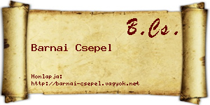 Barnai Csepel névjegykártya